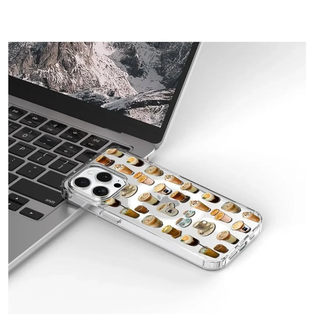 iPhone 15 Phone Case Coffee Clear Cover